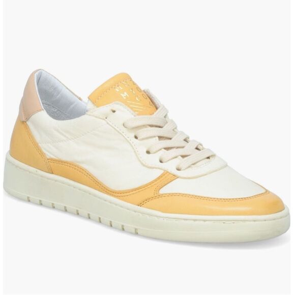 Miz Mooz Veronica Leather Sneaker Lightweight Yellow/White Size 8 Euro 38, NWT‎ - Picture 1 of 17